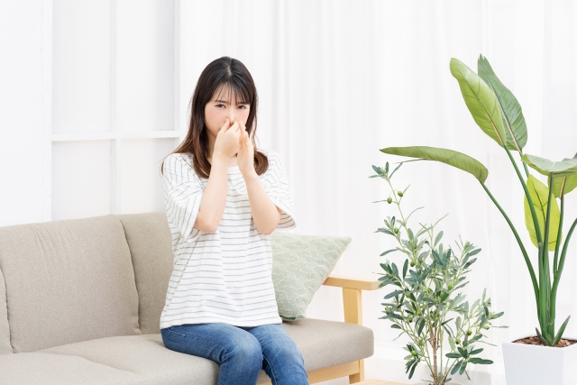 部屋の匂いが気になる女性