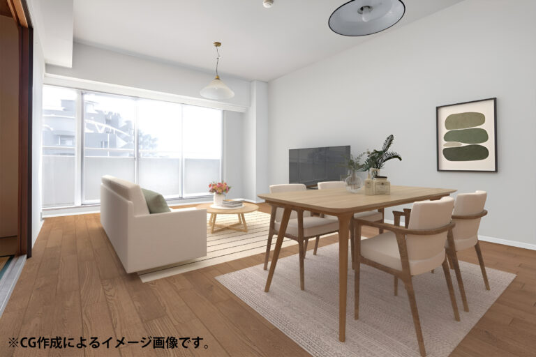 両面バルコニーのあるリノベーション済み物件