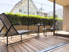 テラスでティータイム